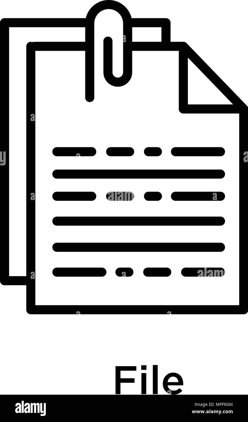 File icon isolated on white background, vector illustration Stock ...