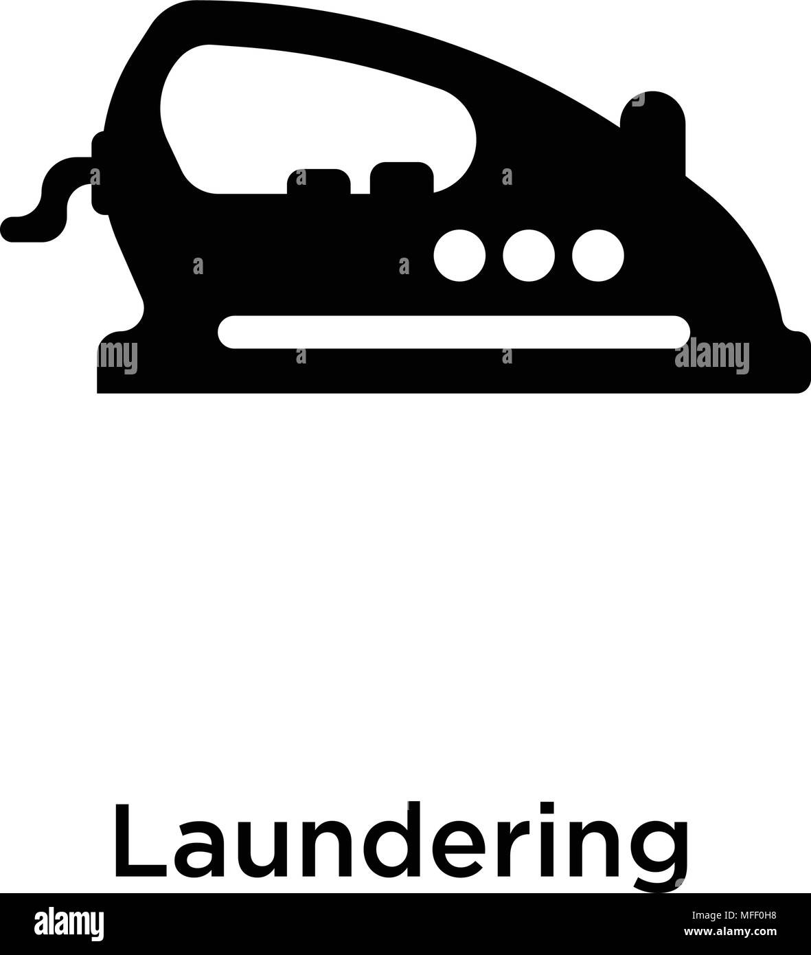 Laundering icon isolated on white background, vector illustration Stock Vector