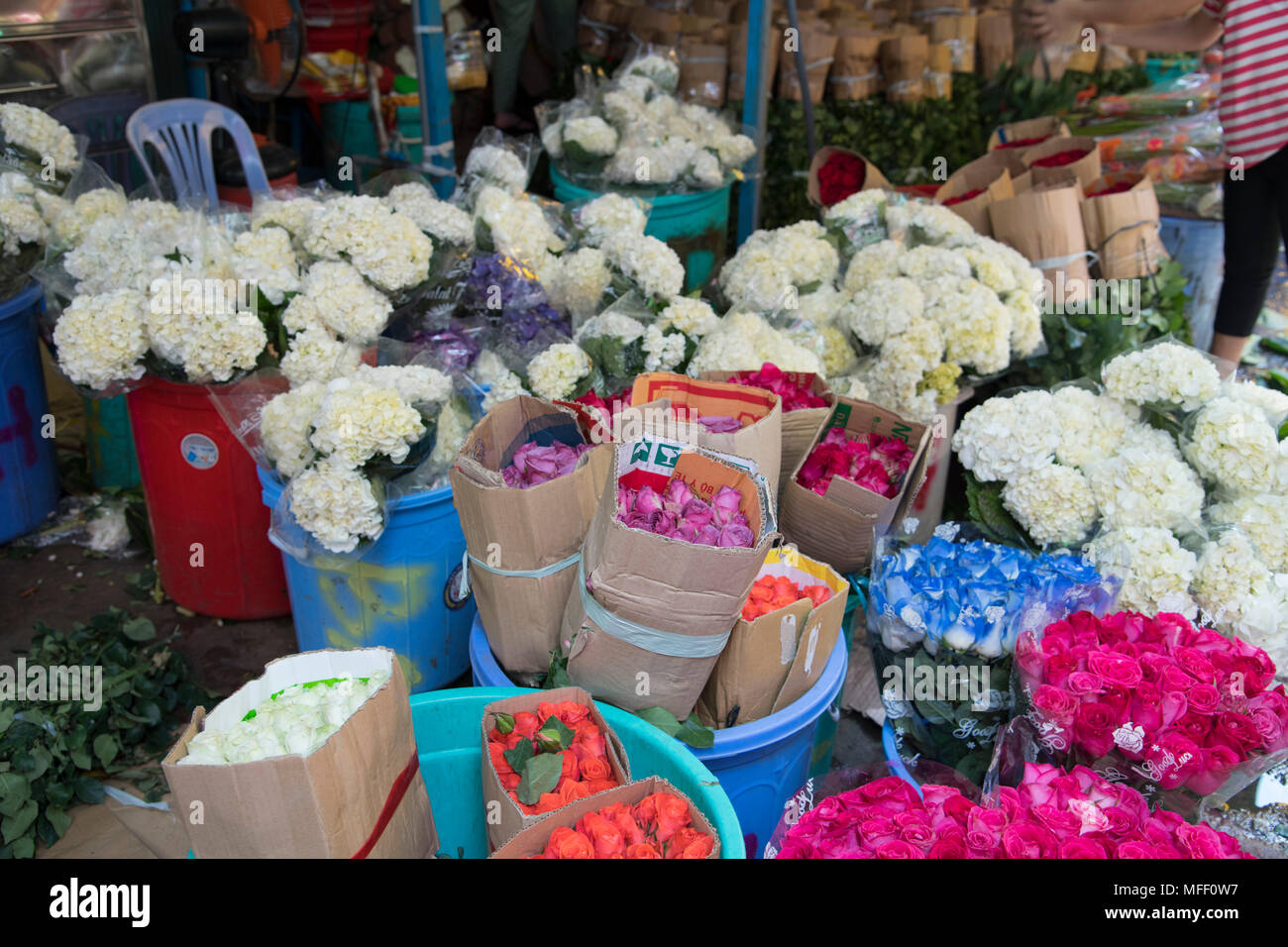 Flowers for sale in Ho Thi Ky flower market in Ho Chi Minh City