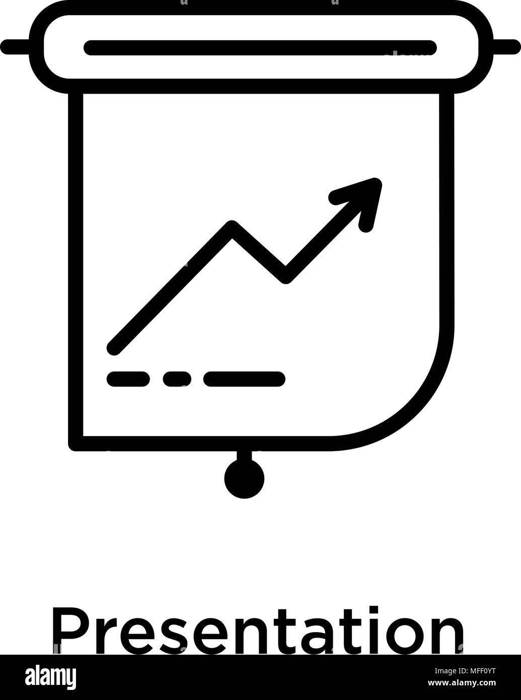 Presentation icon isolated on white background, vector illustration ...