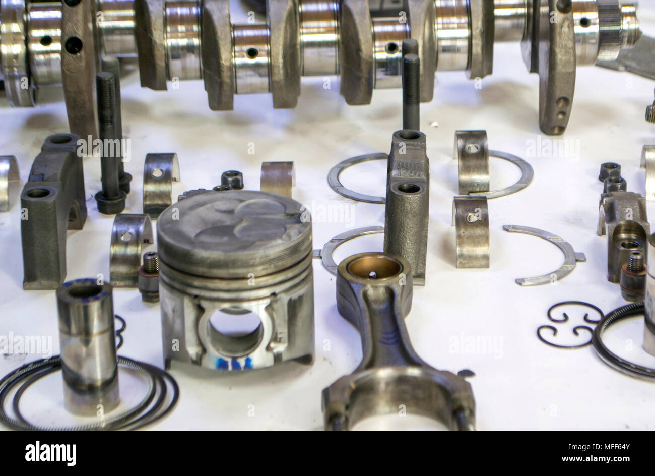 The car engine part broken in half Stock Photo Alamy