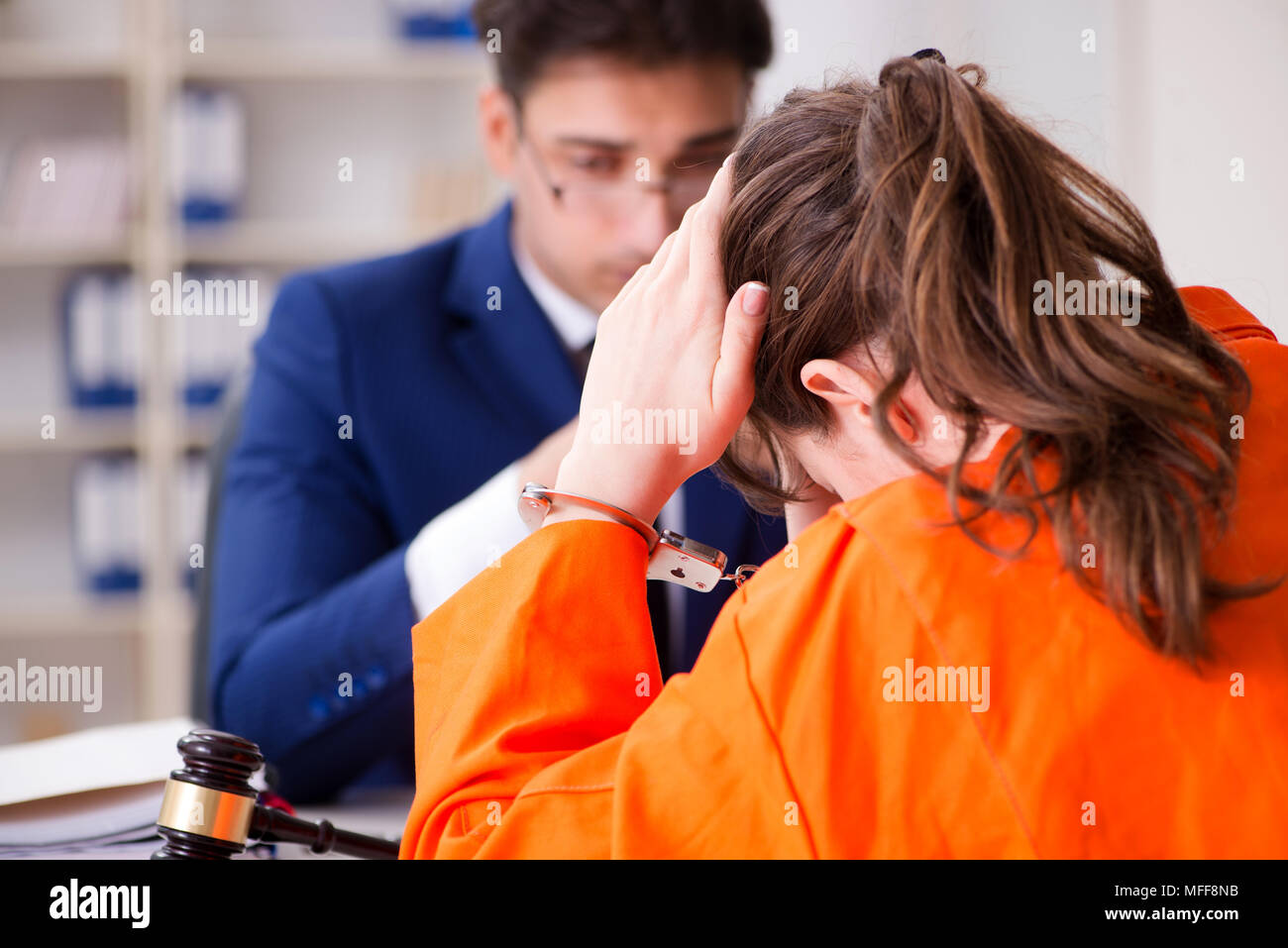 Lawyer meeting his client in prison Stock Photo Alamy