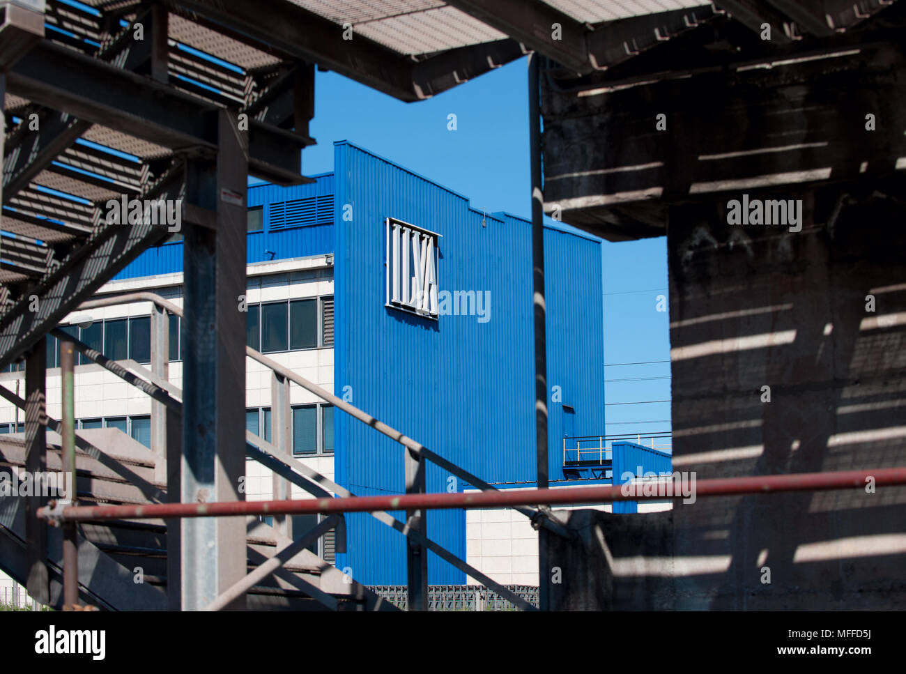 Taranto. ILVA steel factory. Italy Stock Photo