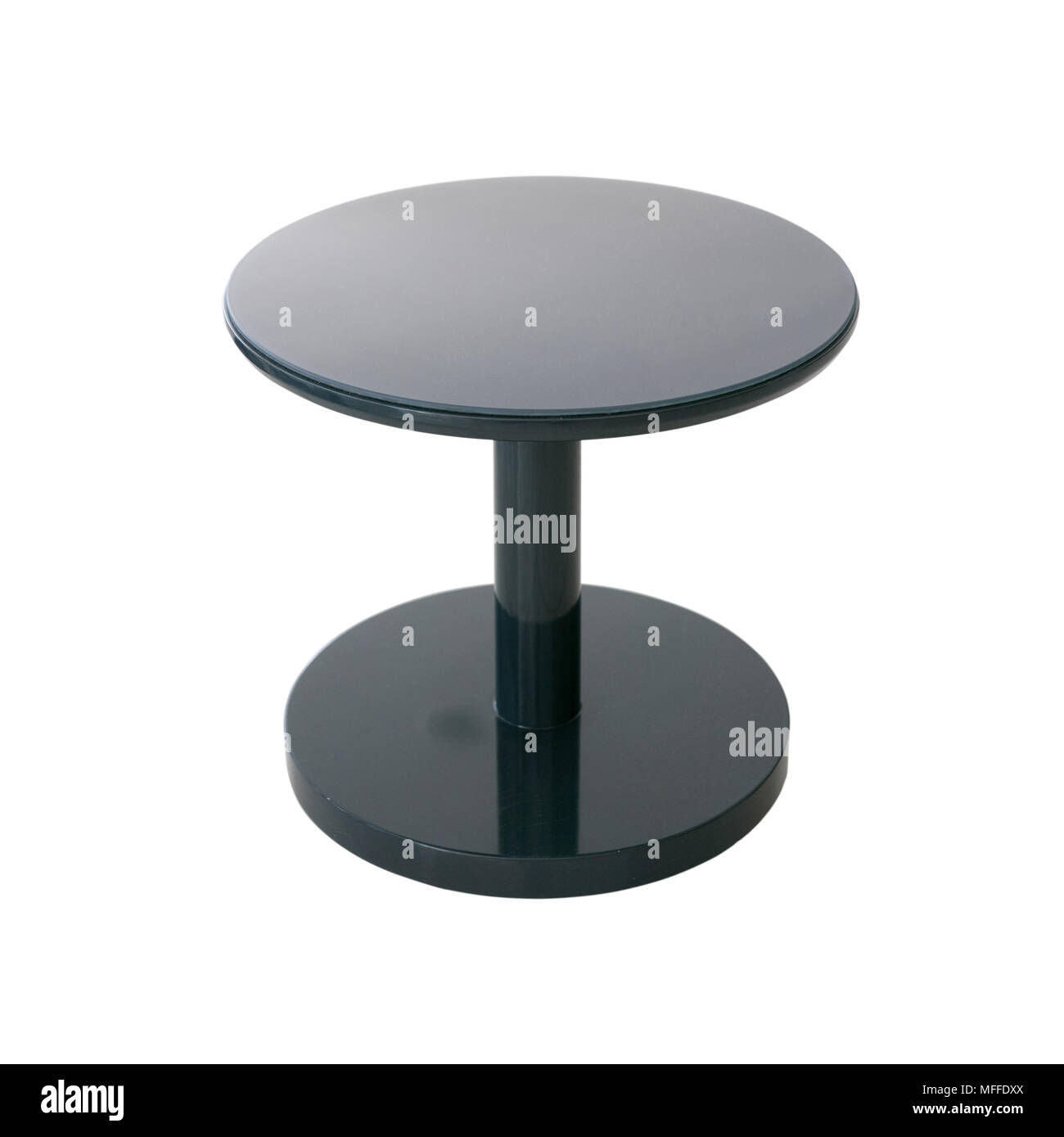 Black modern coffee table isolated on white background Stock Photo - Alamy