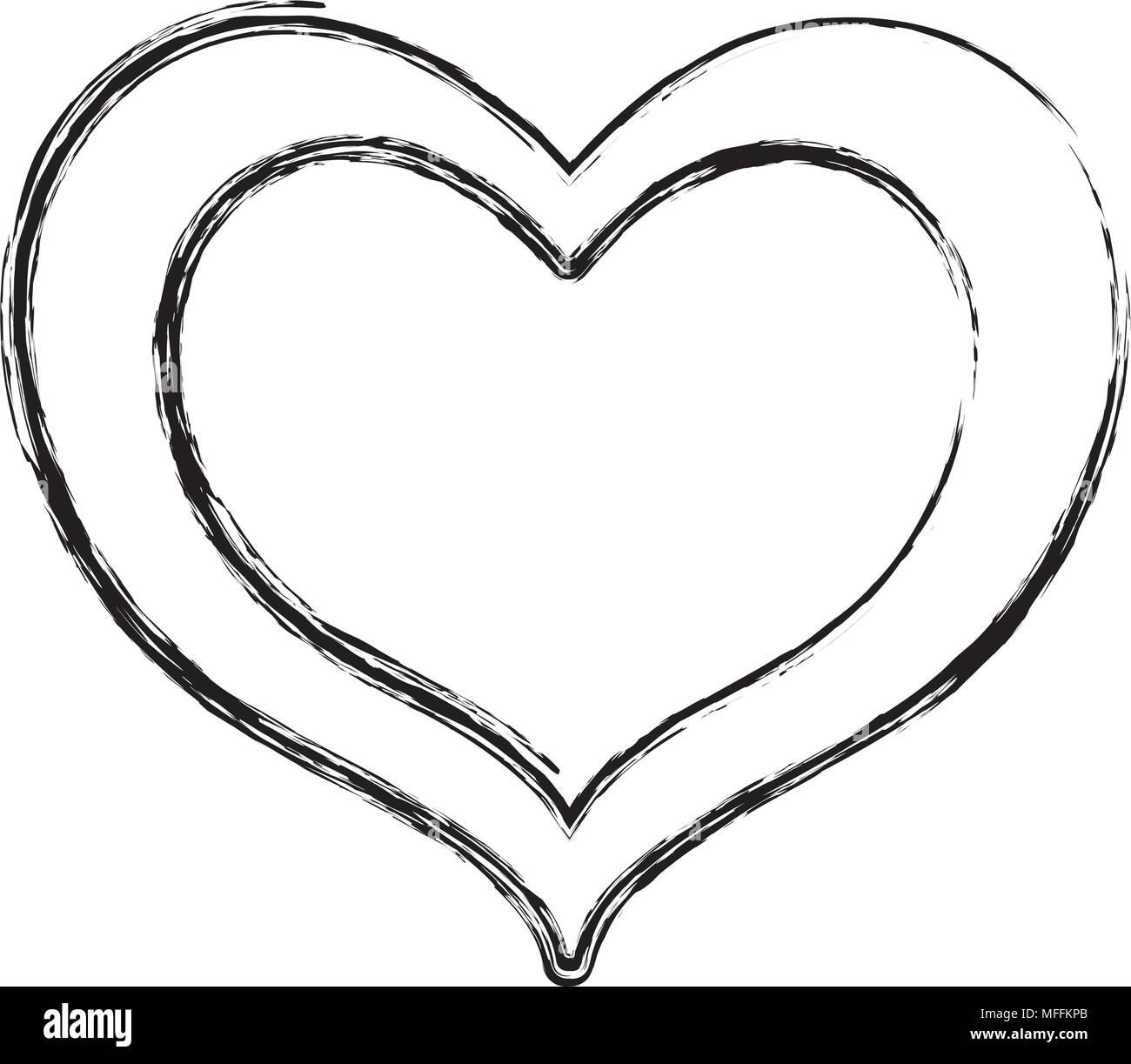 grunge heart design symbol of love and passion Stock Vector Image & Art ...