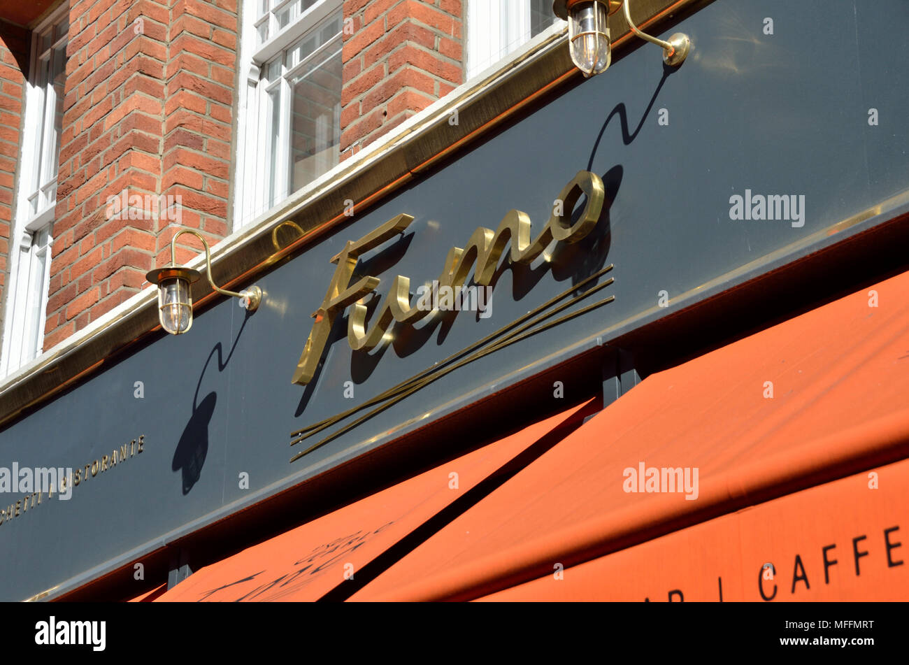 Fumo Italian restaurant in St Martin’s Lane, Covent Garden, London, UK. Stock Photo
