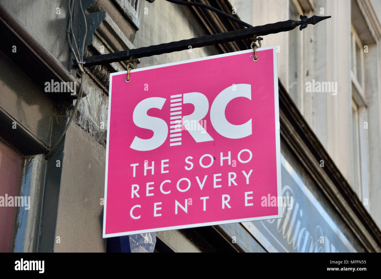 The Soho Recovery Centre in Charing Cross Road, Soho, London, UK. Stock Photo