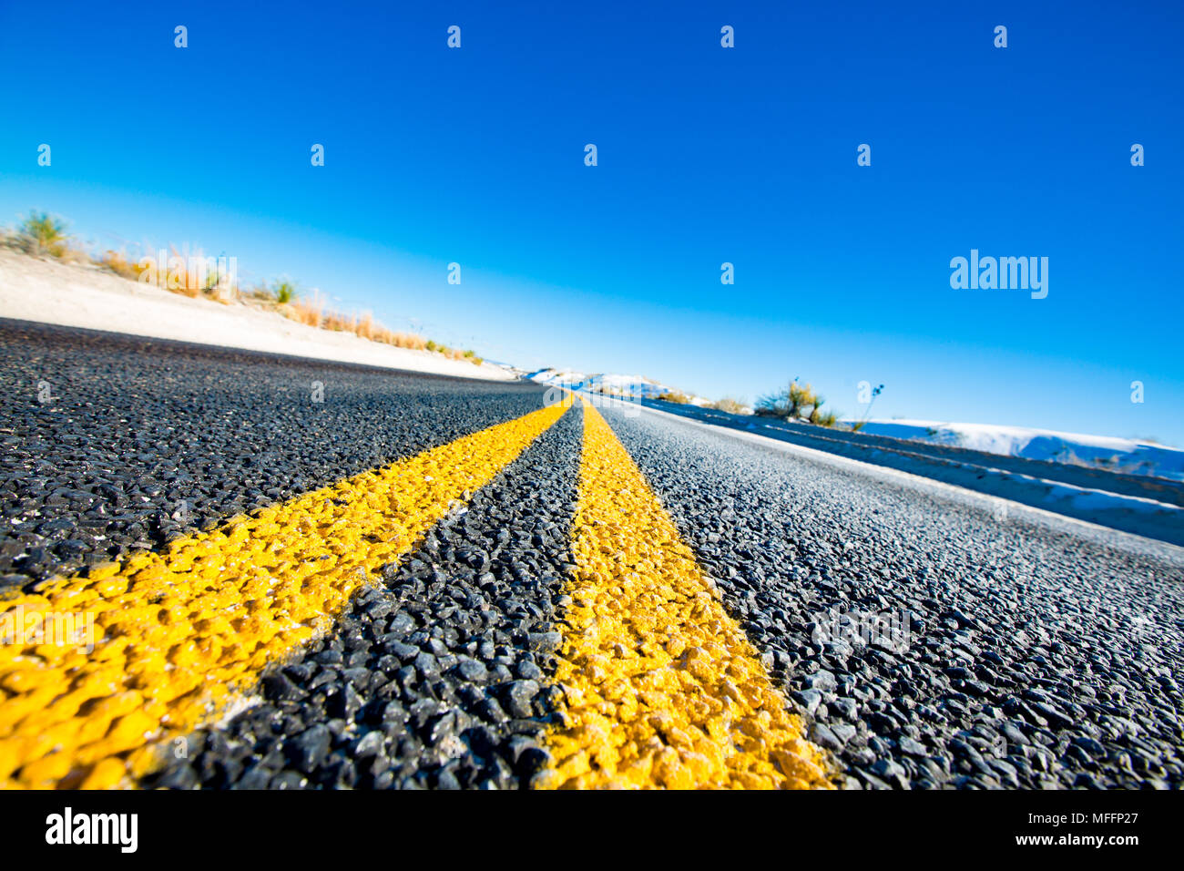 Yellow line on road stripes hires stock photography and images Alamy