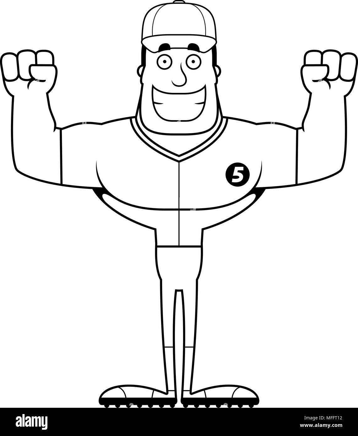 A cartoon baseball player smiling Stock Vector Image & Art - Alamy