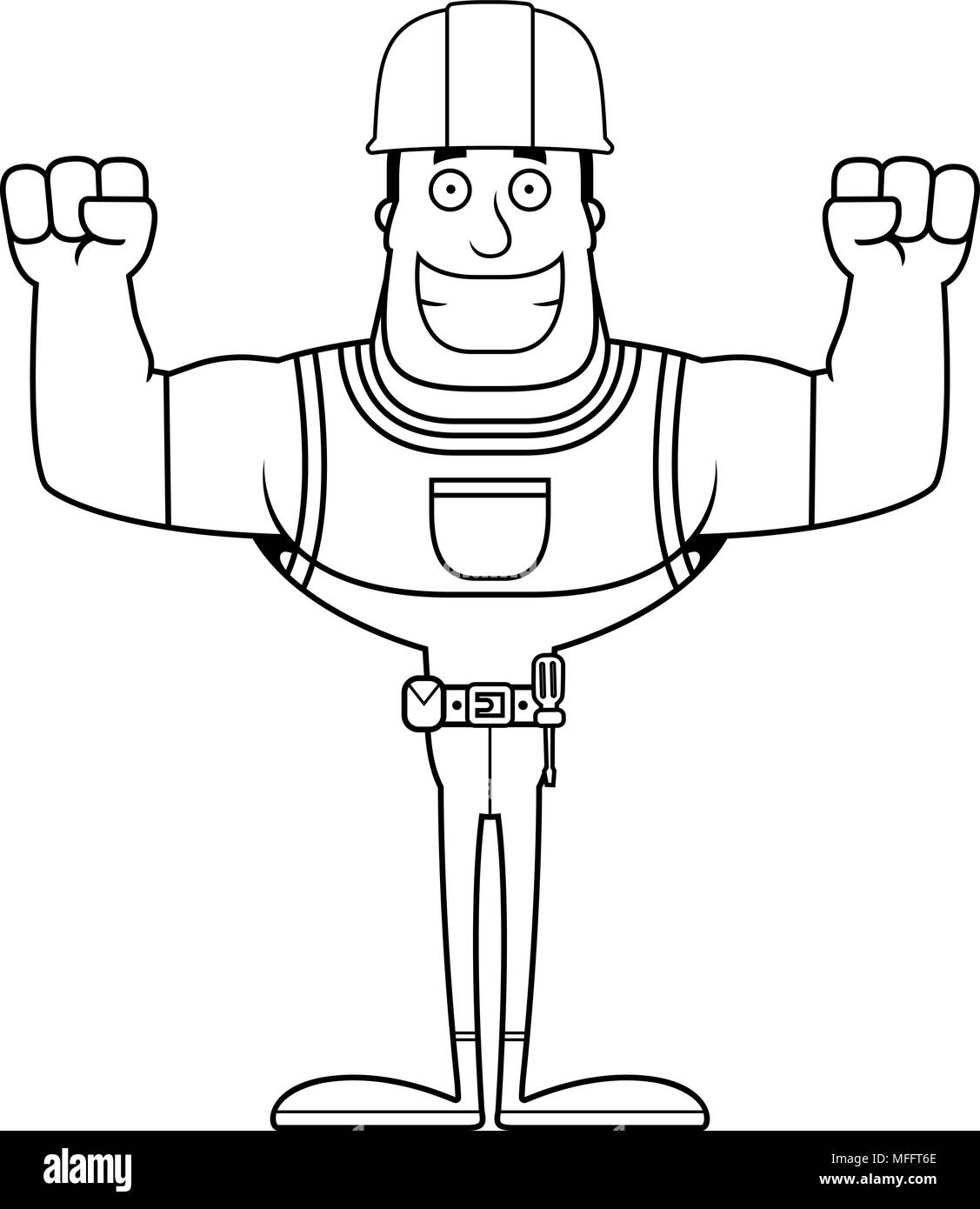 A cartoon construction worker smiling Stock Vector Image & Art - Alamy