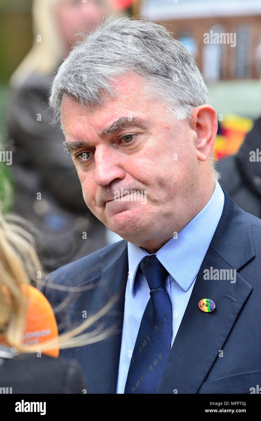 Mick Cash Rmt Mick Cash - General Secretary of the RMT union - at a protest in ...