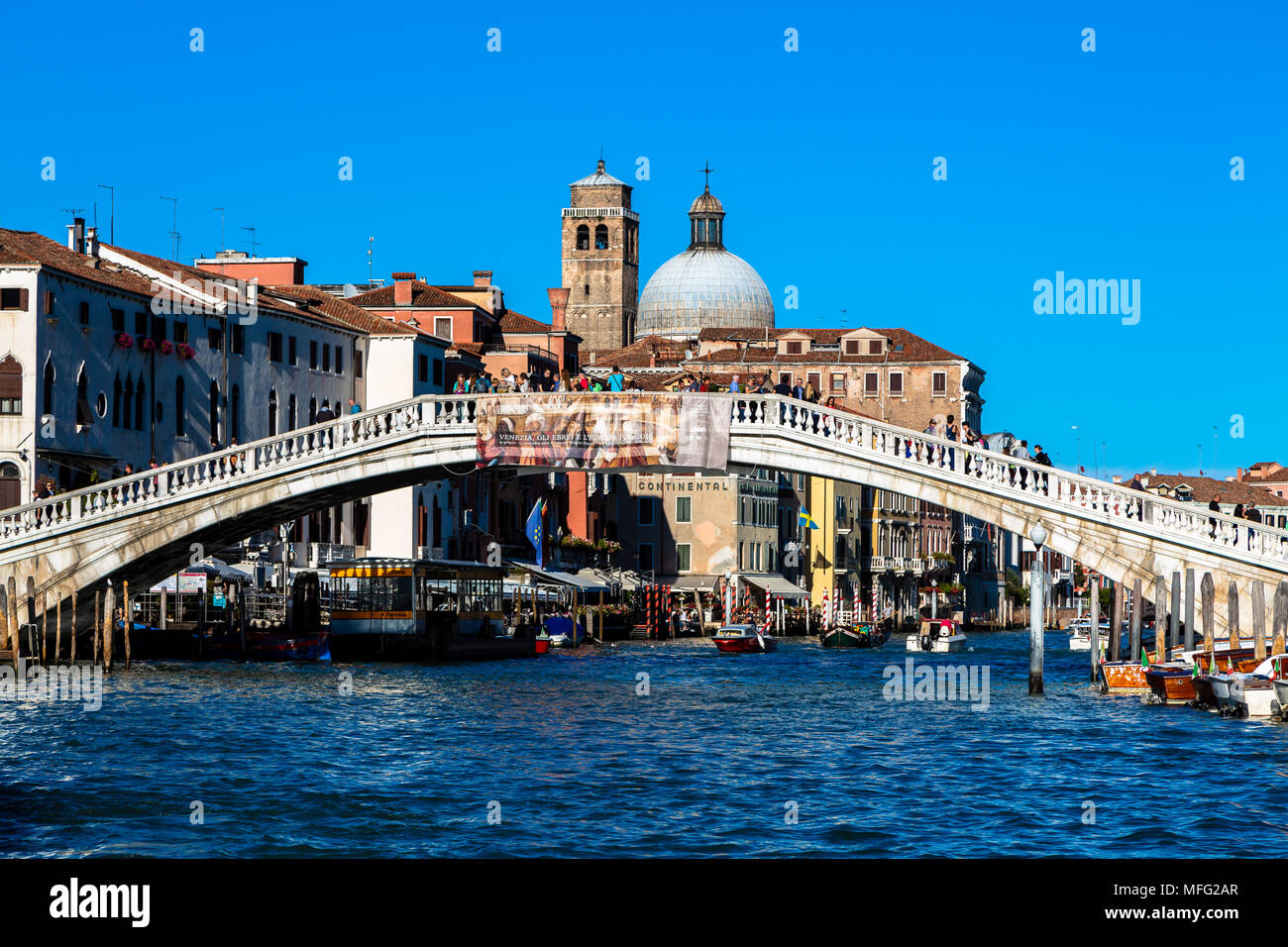 Ponte degli Scalzi, Canal grande, Venice, Italy Stock Photo