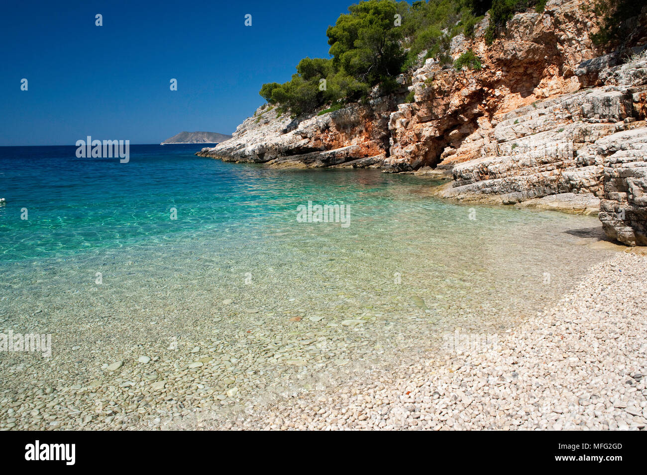 Pritiscina beach, Vis Island, Croatia, Adriatic Sea, Mediterranean Stock Photo