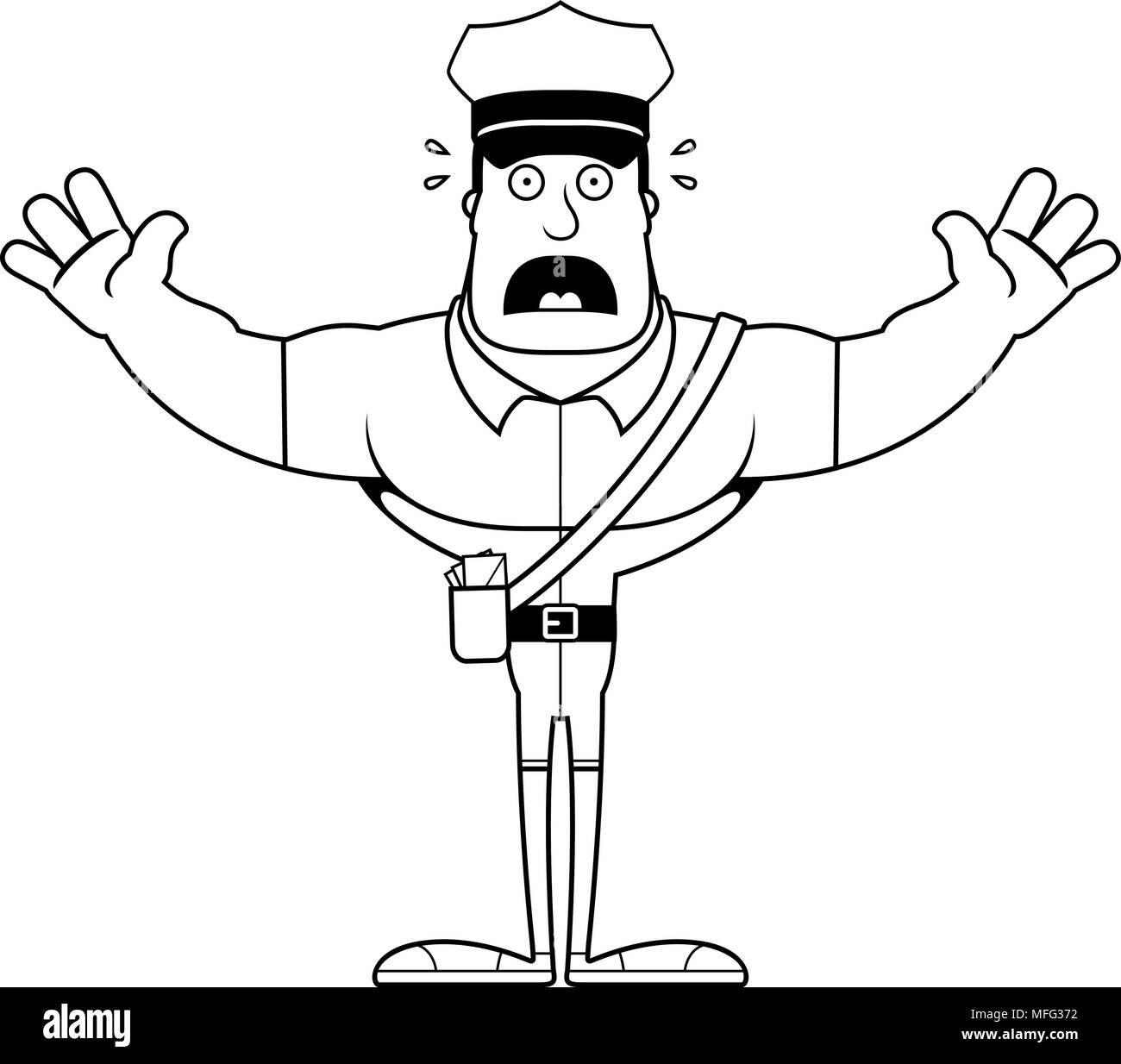 Postman Cartoon Black and White Stock Photos & Images - Alamy