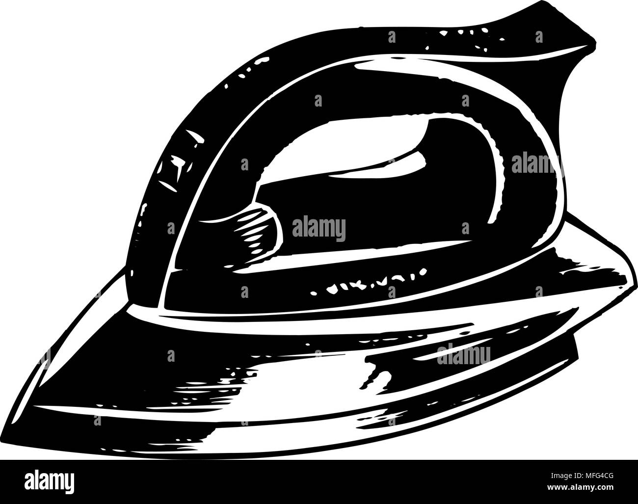 Iron 3 - Retro Clipart Illustration Stock Vector