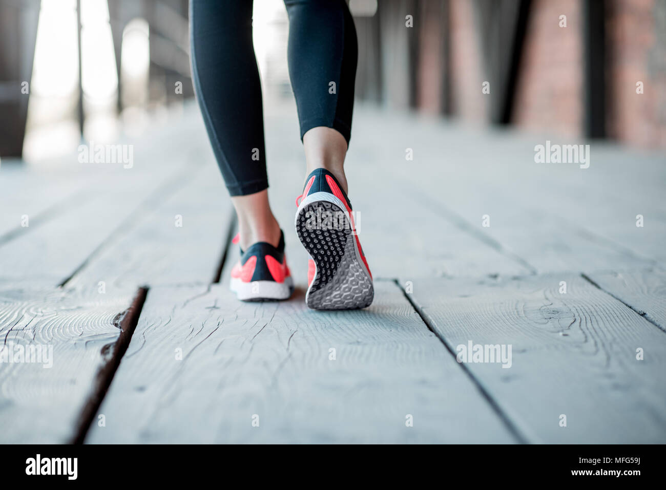 Sneakers walking running back hi-res stock photography and images - Alamy