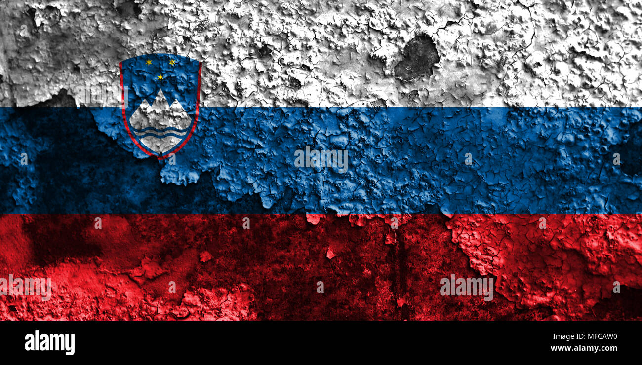 Old Slovenia grunge background flag Stock Photo - Alamy