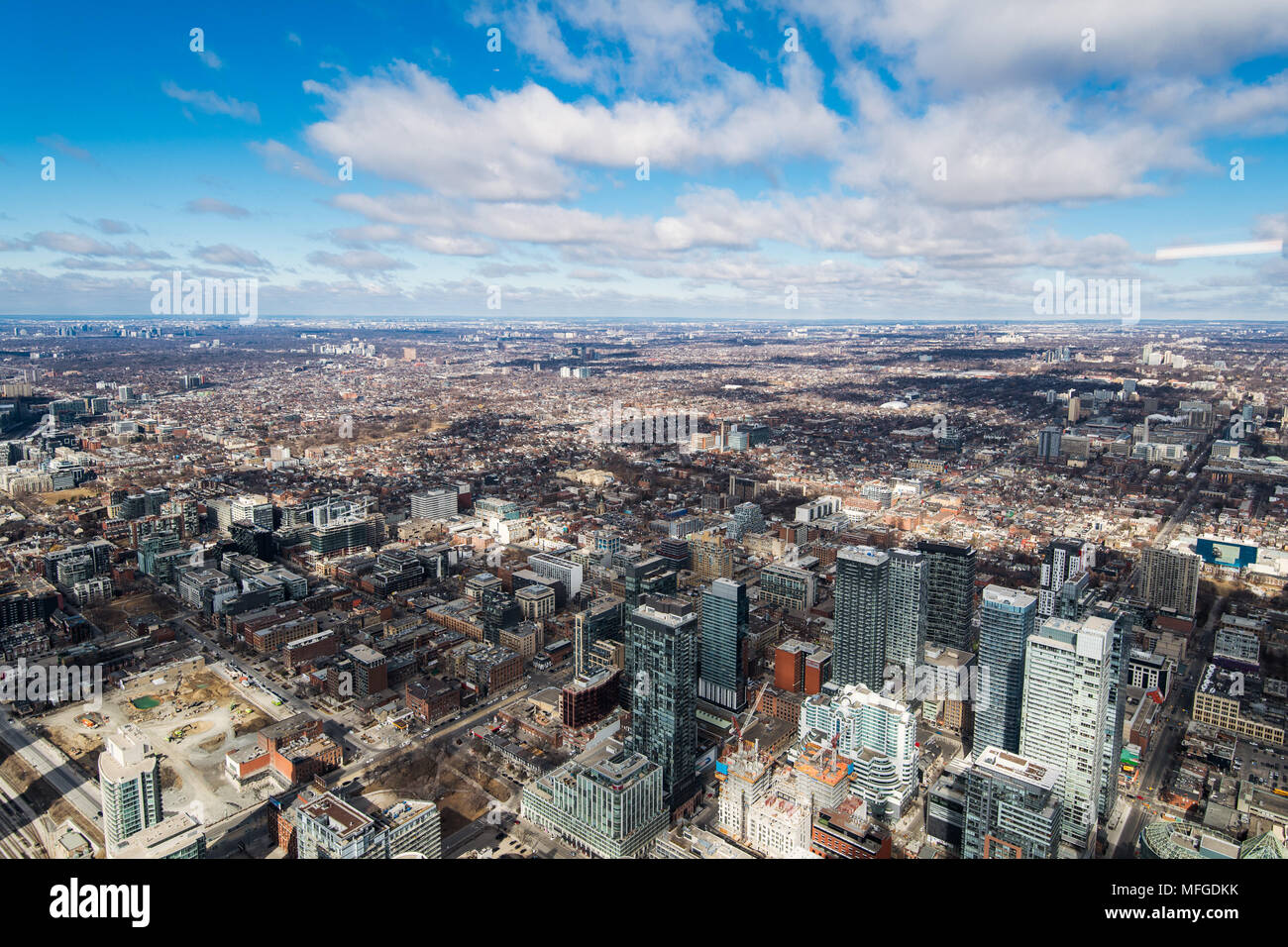 A general view over Toronto, Ontario, Canada - from the CN Tower Stock Photo