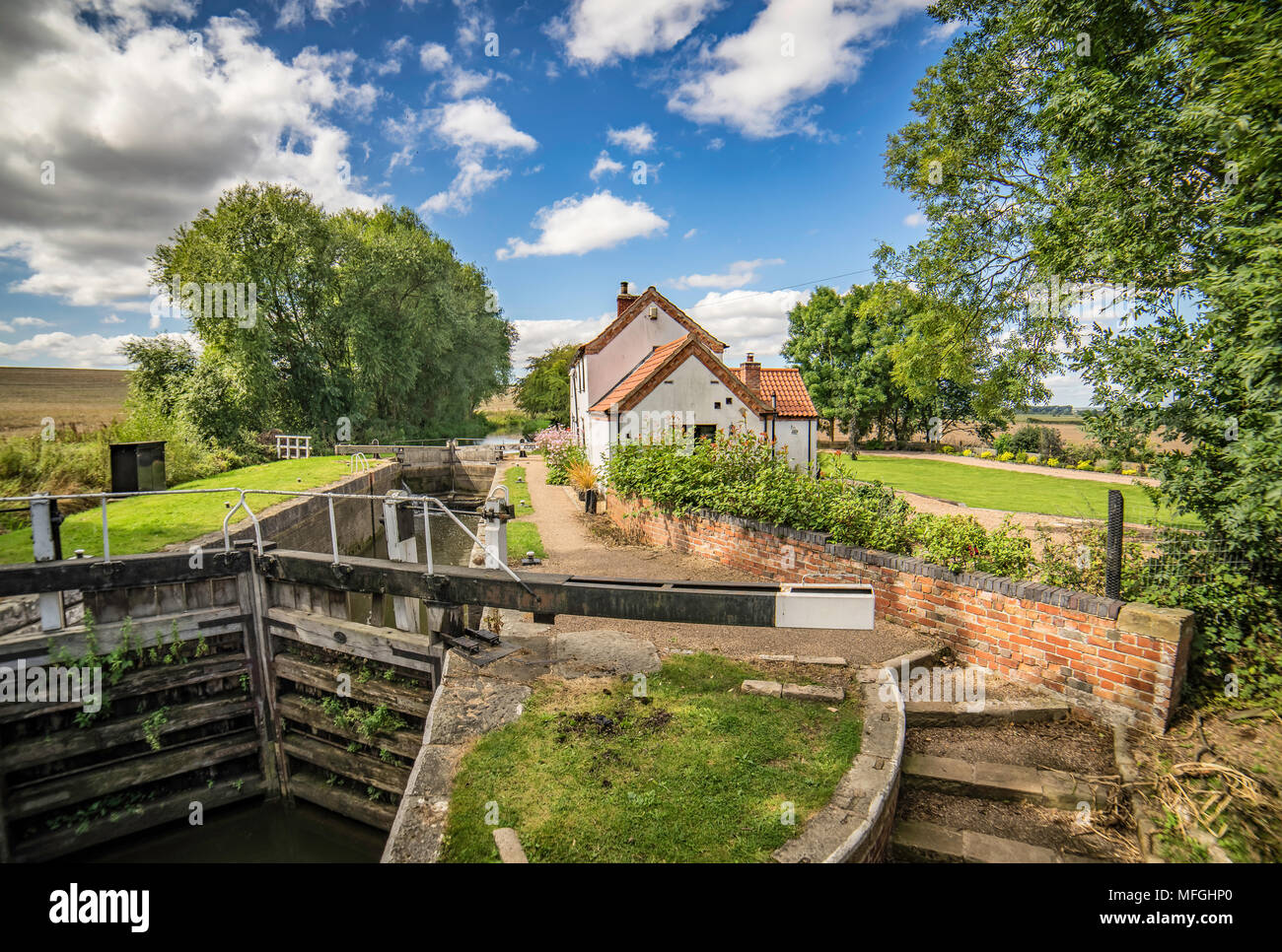 Chesterfield Canal at Gringley on the Hill Stock Photo