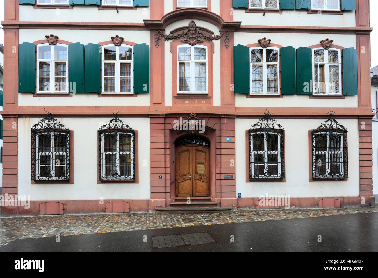 Architectural houses in Basel city, Canton Basel Stadt, Switzerland
