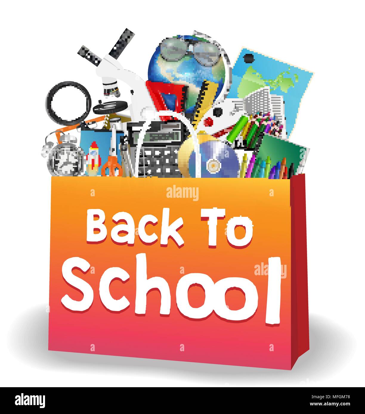 Back to school template design Stock Vector