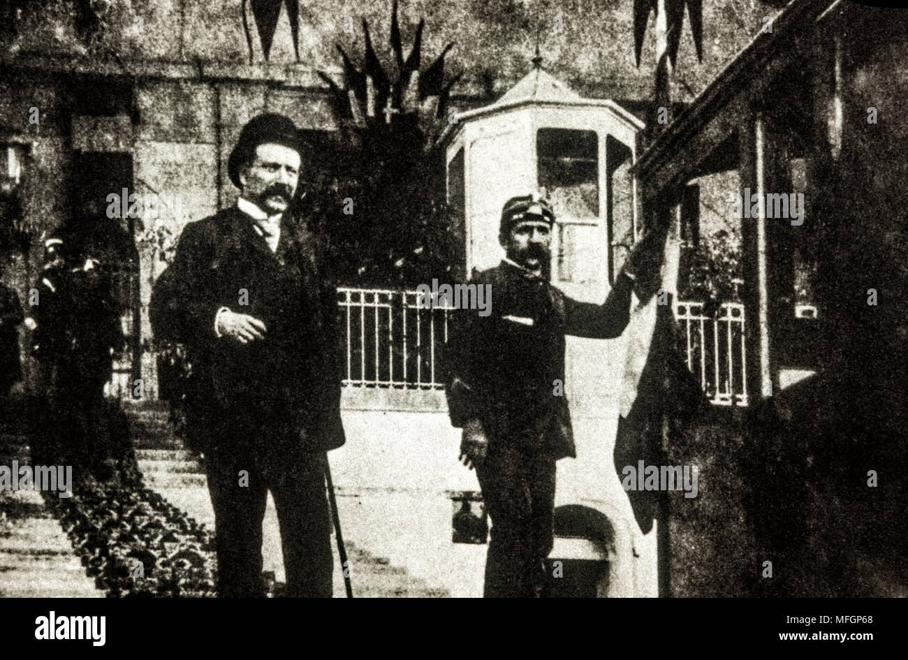 Italy Naples -inauguration of the Montesanto funicular - 1891 Stock Photo