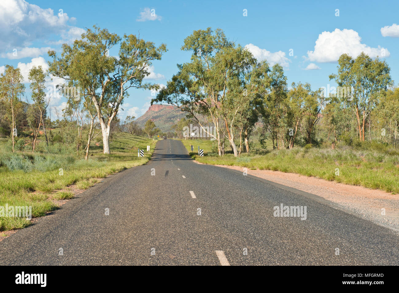 Larapinta Drive. State Highway 6 to the west of Alice Springs. Northern Territory, Australia. Stock Photo