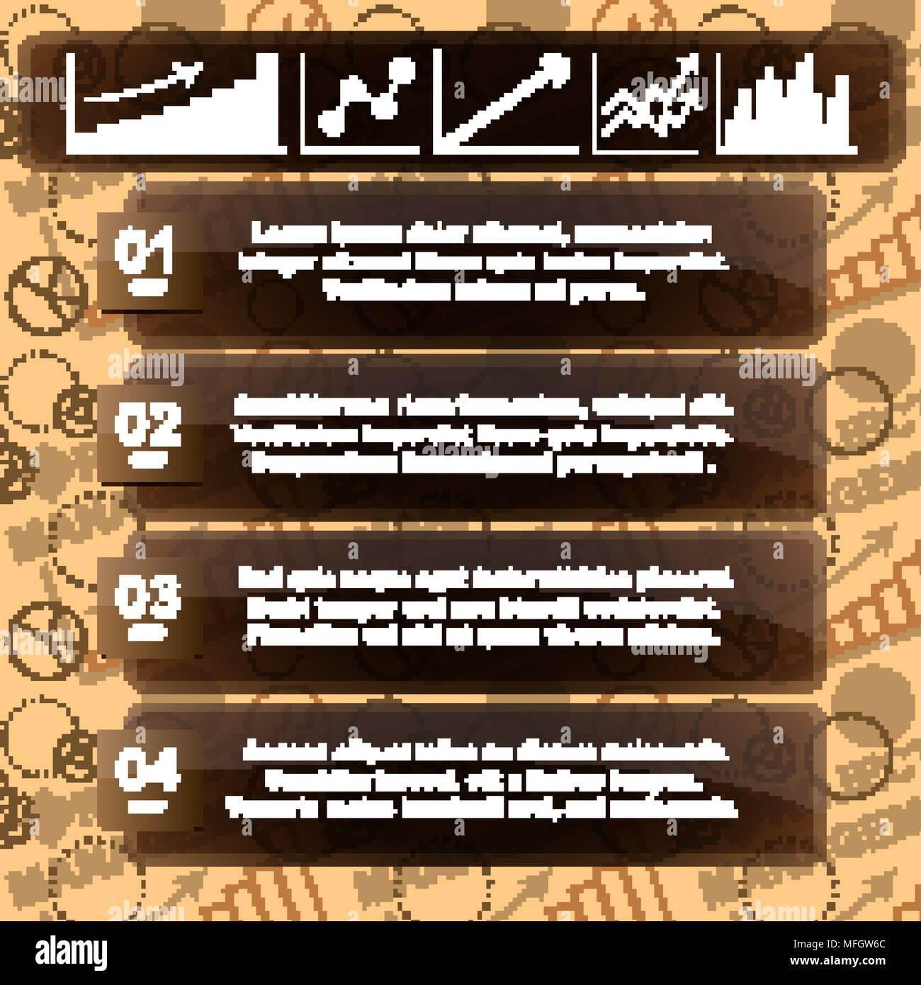 Modern infographic template with charts and space for text. Vector ...