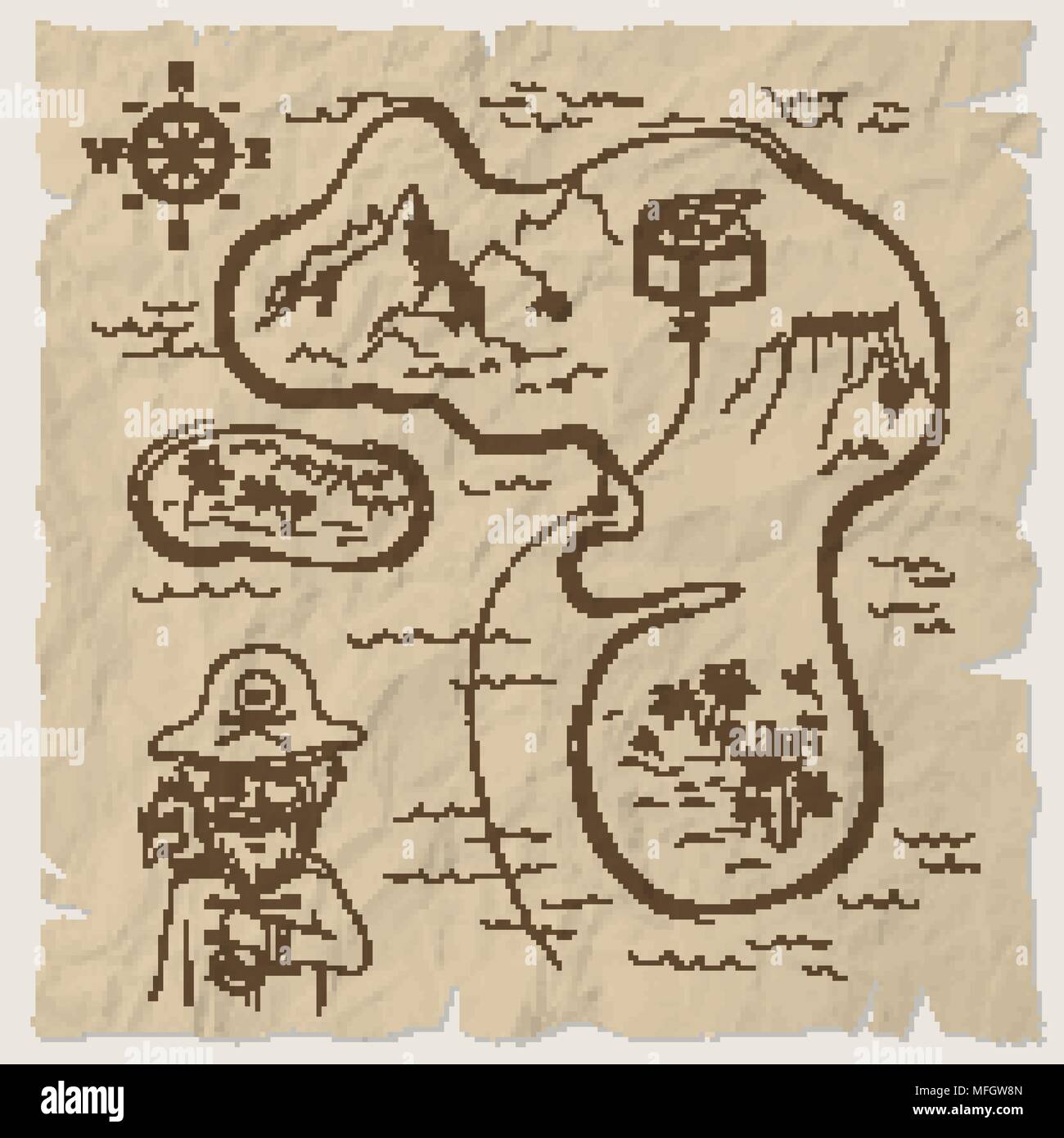 Pirate Treasure Map stock image. Image of mystery, treasure - 21081557