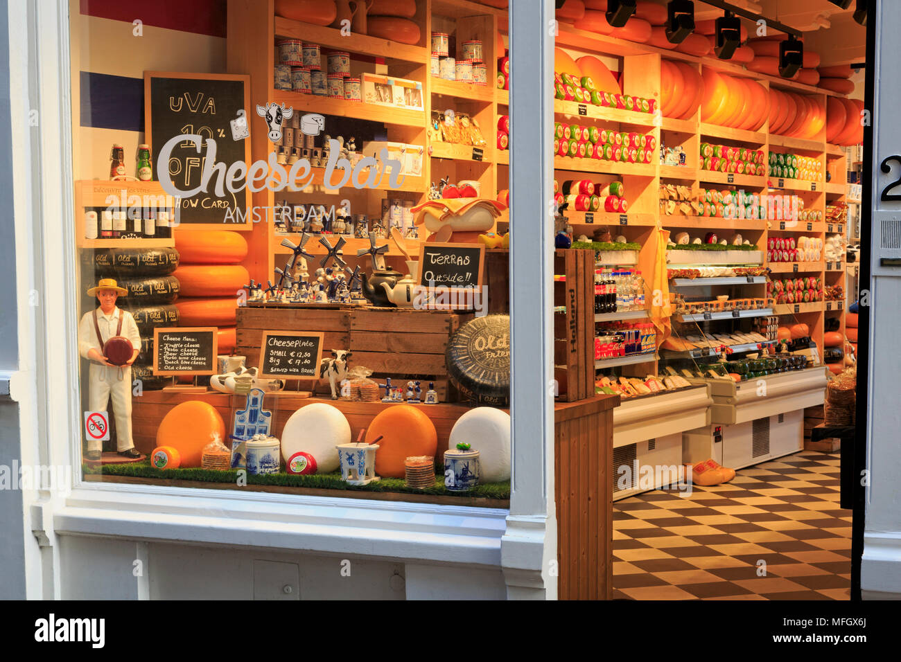 Cheese Bar Store, Amsterdam, North Holland, Netherlands, Europe Stock