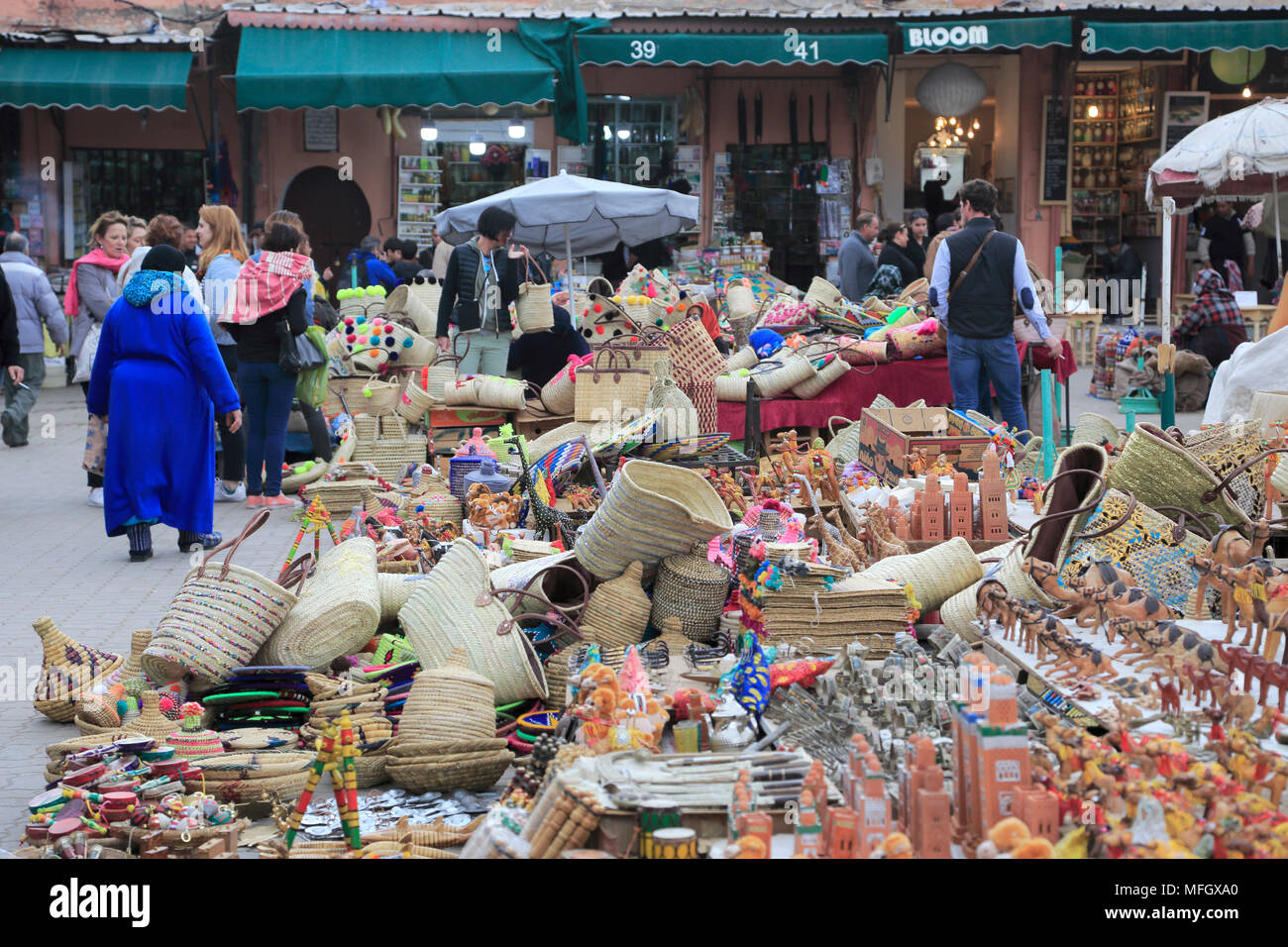 Souk, Market, Medina, UNESCO World Heritage Site, Marrakesh (Marrakech), Morocco, North Africa, Africa Stock Photo