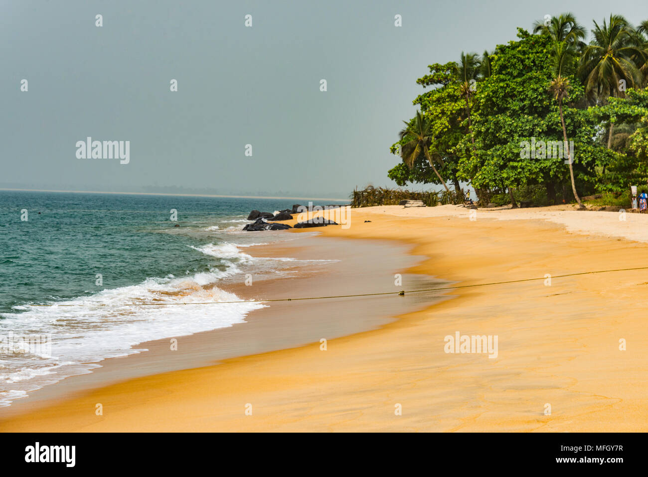 Beautiful beach in Robertsport, Liberia, West Africa, Africa Stock