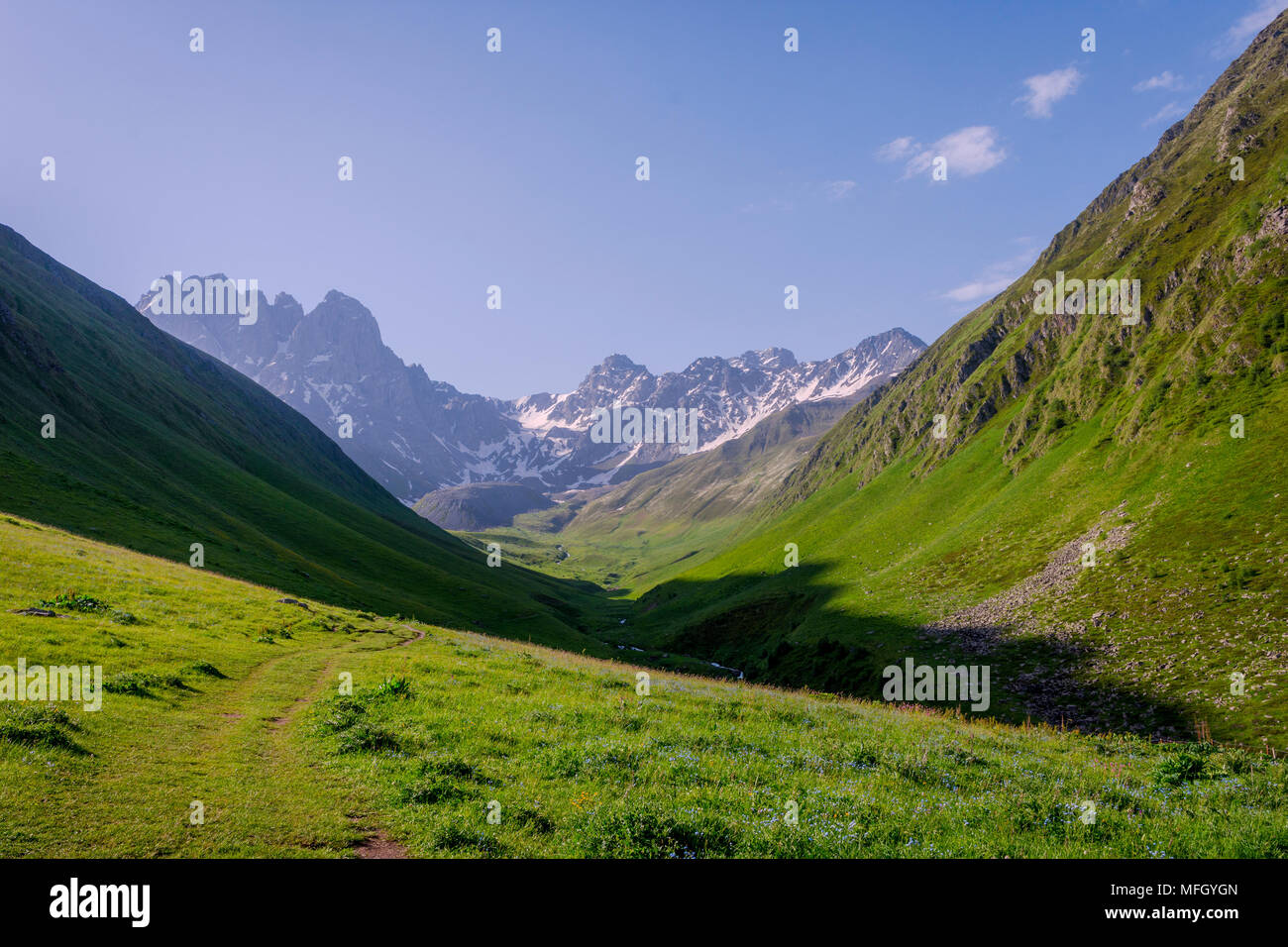 Beautiful And Green Hills And Mountains Surrounding Juta Kazbegi beautiful-and-green-hills-and-mountains-surrounding-juta-kazbegi