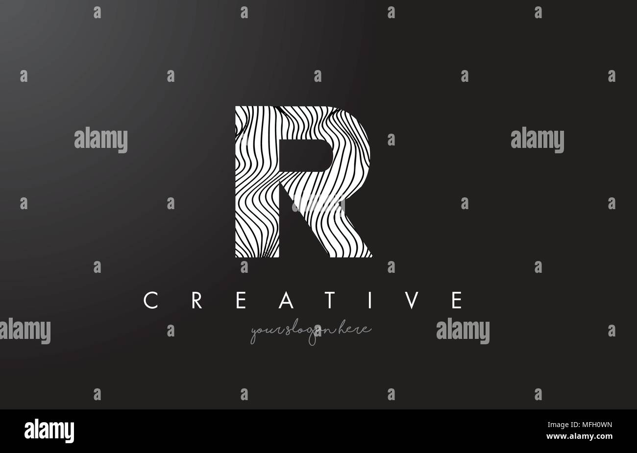 IR I R Letter Logo with Zebra Lines Texture Design Vector Illustration ...