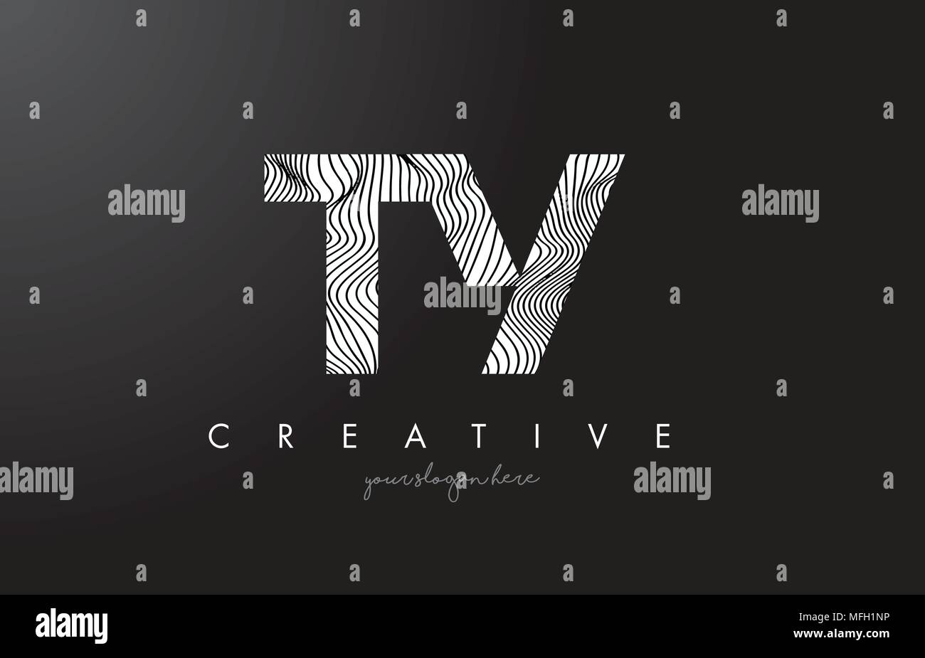 TY T Y Letter Logo with Zebra Lines Texture Design Vector Illustration ...