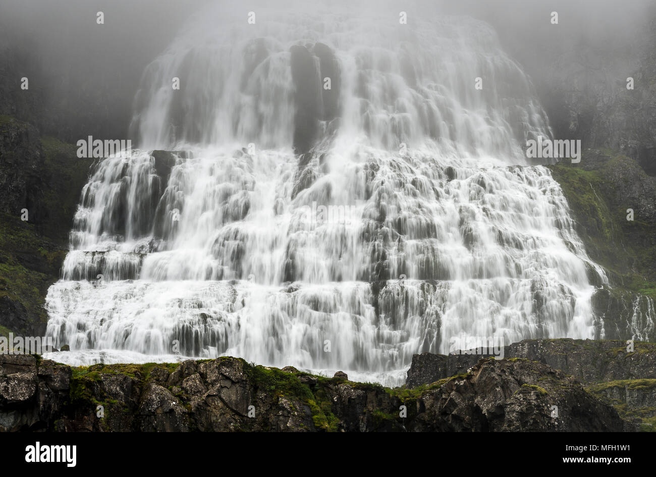 Dynjandi Waterfall, Westfjords, Iceland, Polar Regions Stock Photo