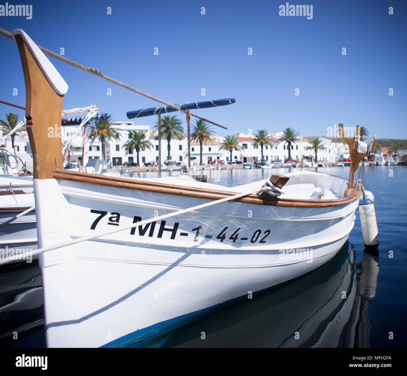 Menorca boat Stock Photo