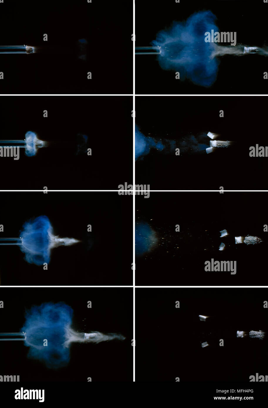SHOTGUN discharge sequence of 8 pictures Stock Photo Alamy