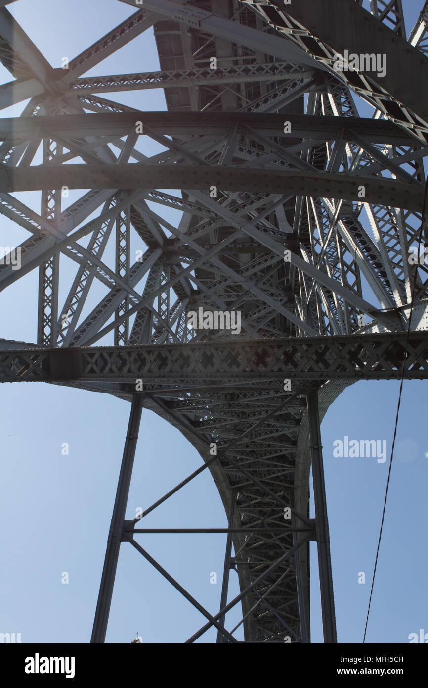 A view of the Dom Luís I Bridge, Ponte D. Luís I Stock Photo