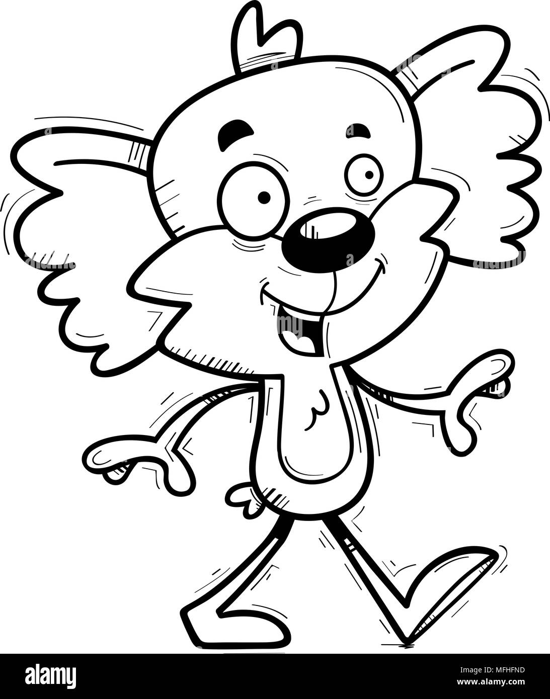 A cartoon illustration of a male koala walking Stock Vector Image & Art