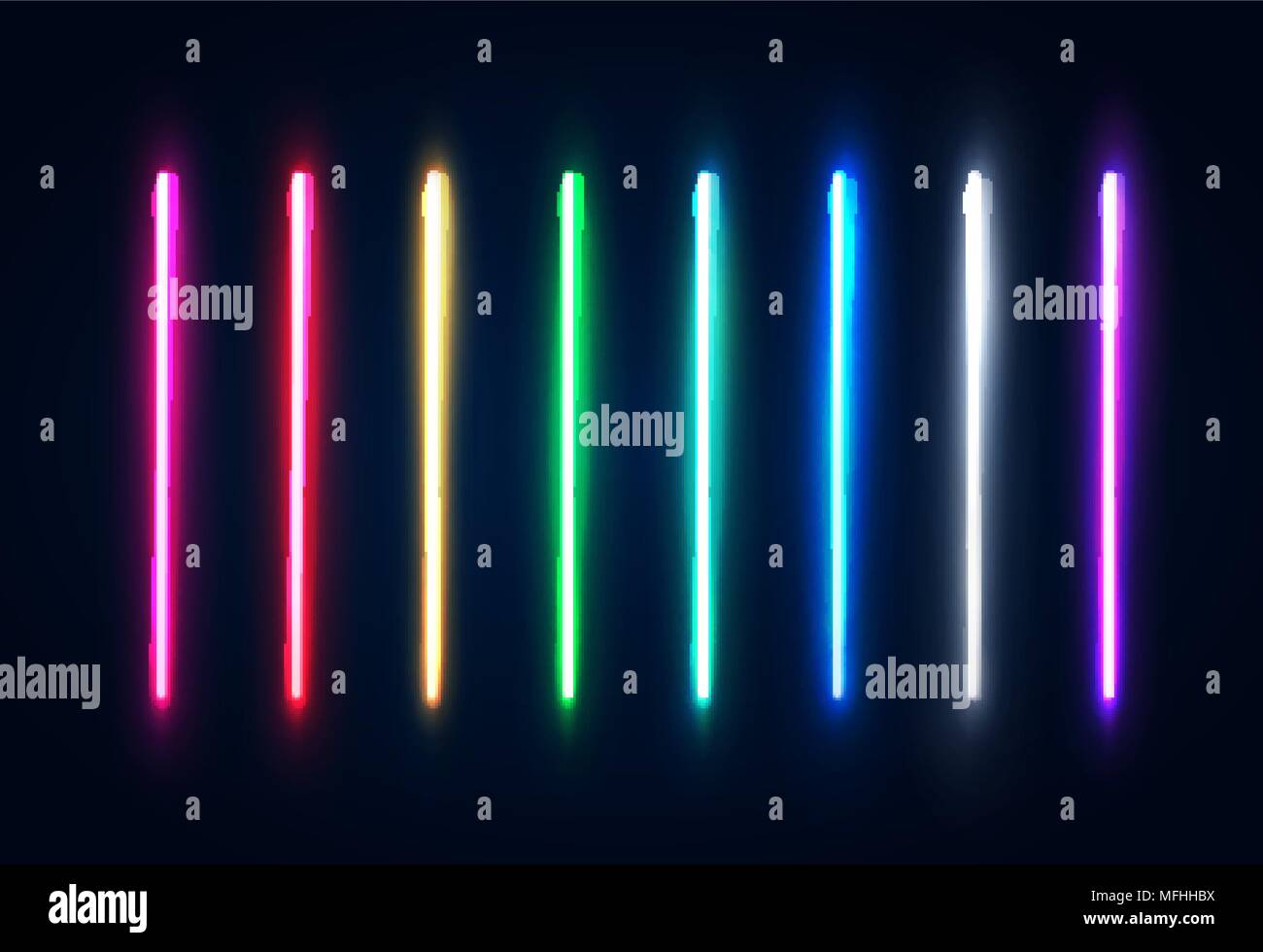 Halogen or led light lamps elements pack for night party or game