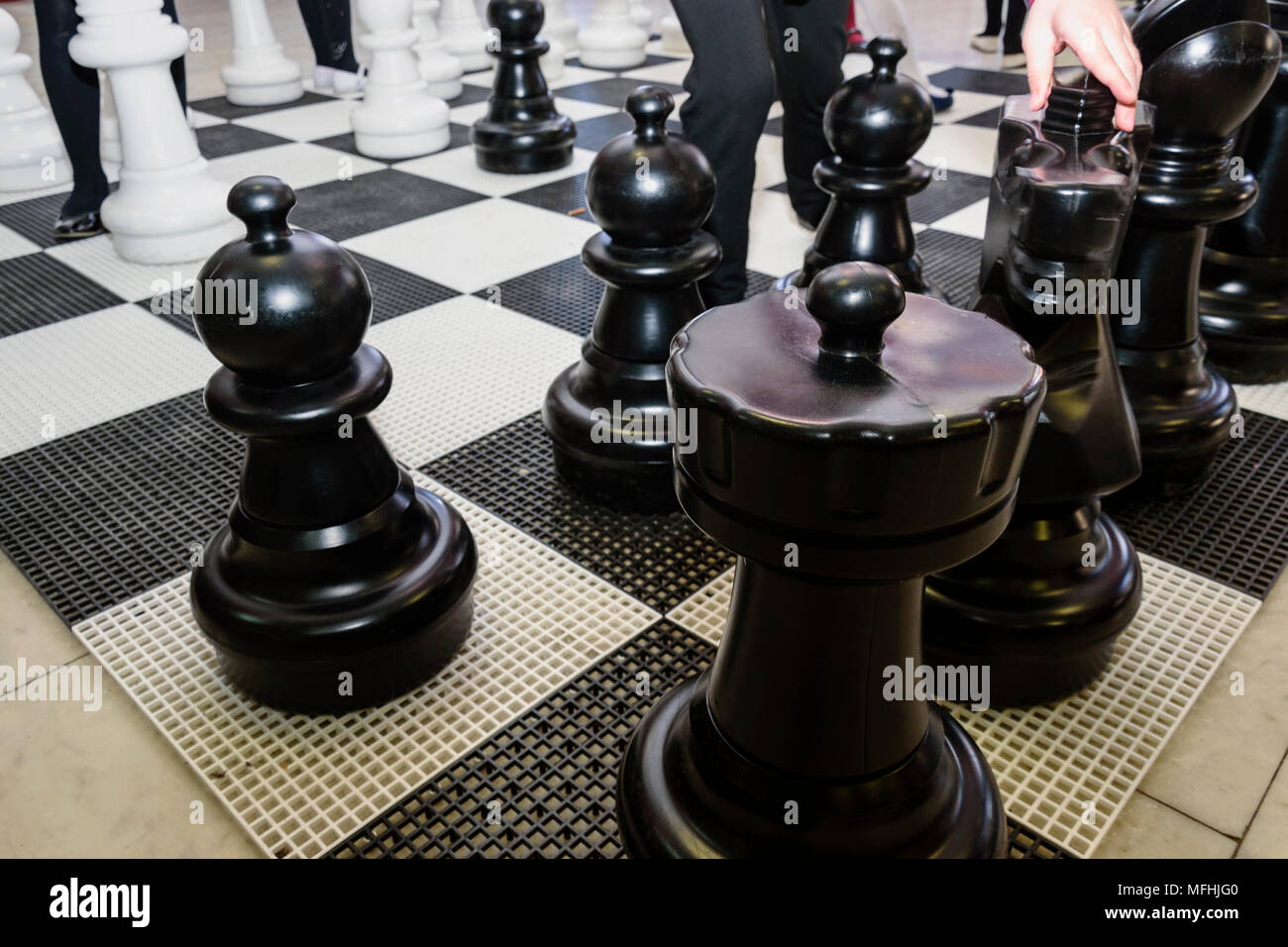 Big street chess pieces stock image. Image of large - 191891493