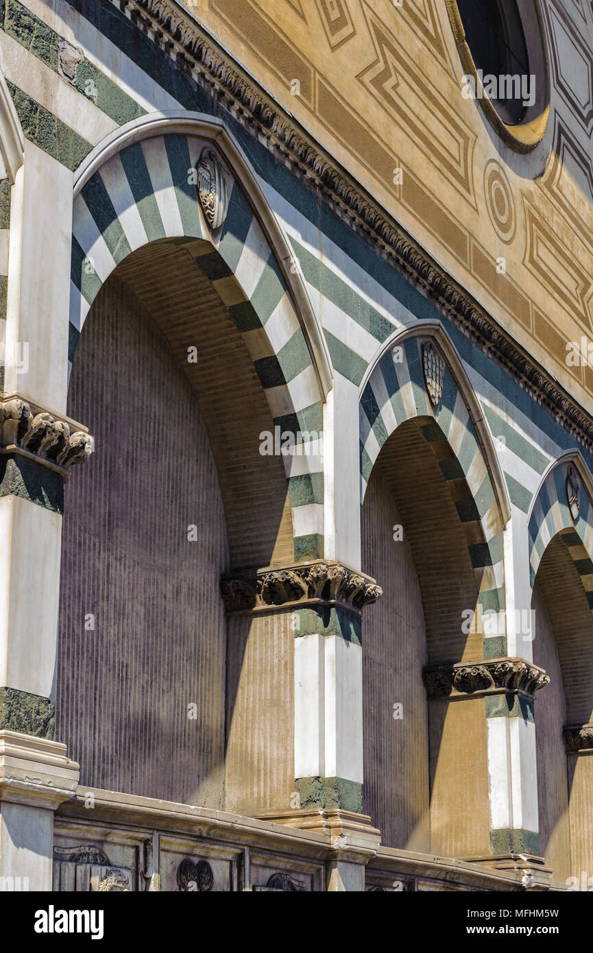 Wall of the Santa Maria Novella church Stock Photo