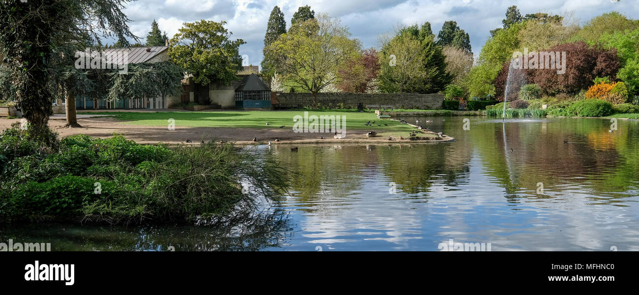 Pinner Middlesex, UK. April 2018.Memorial Park. Panorama taken on a