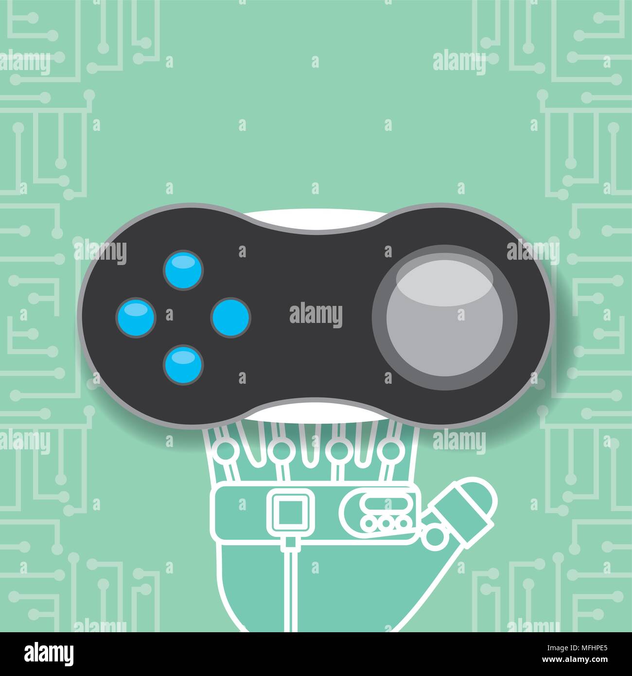 virtual reality related Stock Vector