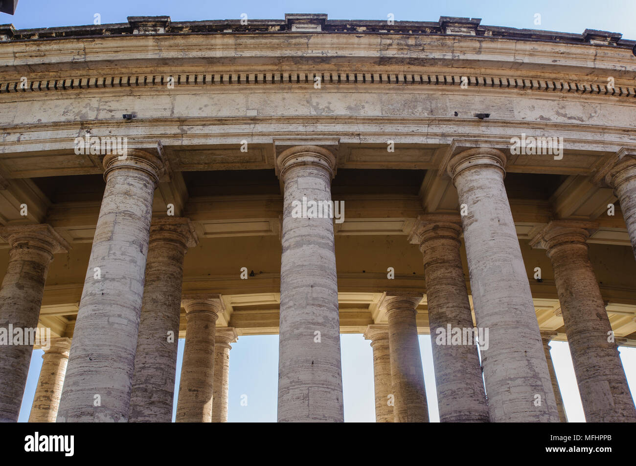 Column Over Columns over the square in Vatican, Italy Stock Photo - Alamy