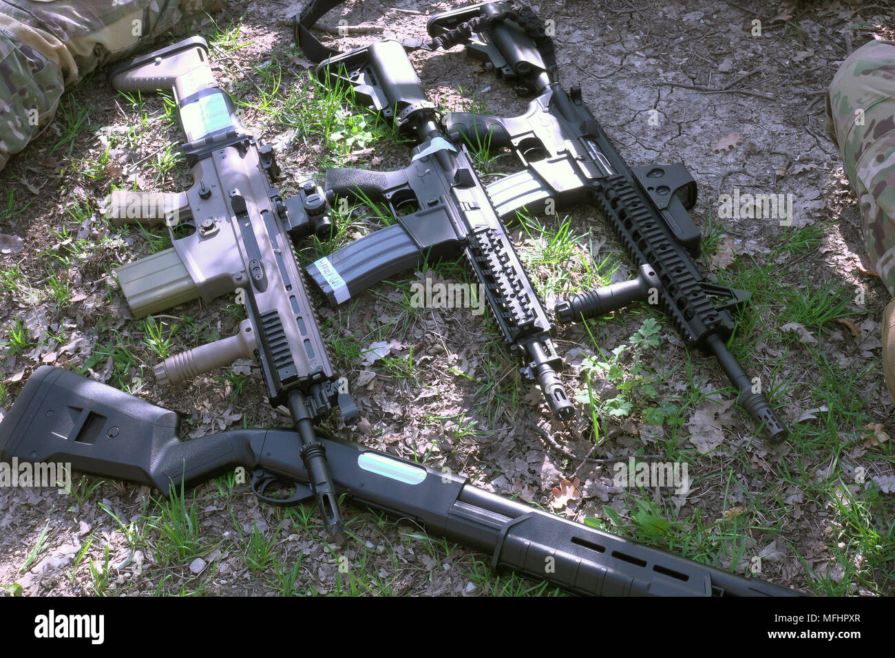 assault military rifles Stock Photo