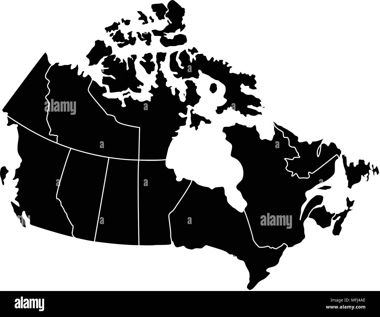 Political map of Canada Stock Vector Image &amp; Art - Alamy