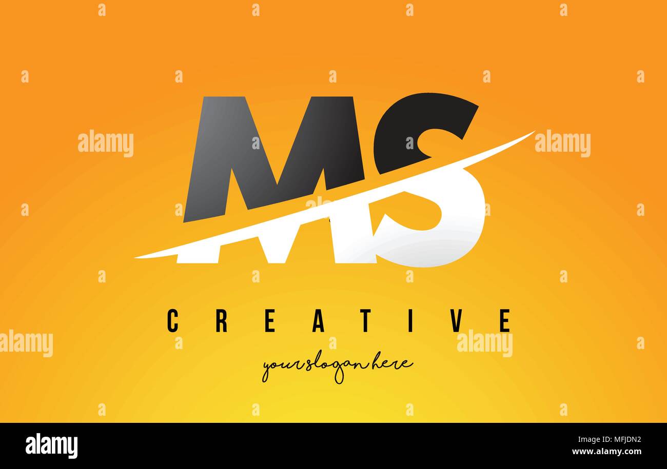 Ms M S Letter Modern Logo Design With Swoosh Cutting The Middle Letters And Yellow Background Stock Vector Image Art Alamy Ms M S Letter Modern Logo Design With Swoosh Cutting The Middle Letters And Yellow Background Stock Vector Image Art Alamy