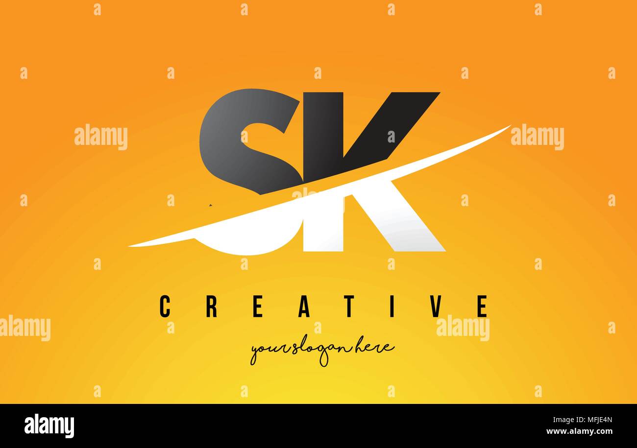 SK S K Letter Modern Logo Design With Swoosh Cutting The Middle Letters SK S K Letter Modern Logo Design With Swoosh Cutting The Middle Letters